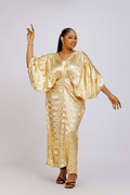 Gold Glamour  – Metallic Draped Dresses