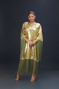Golden Fringe Glam Dress